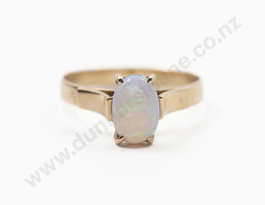 9ct Single Opal Ring Image 1++