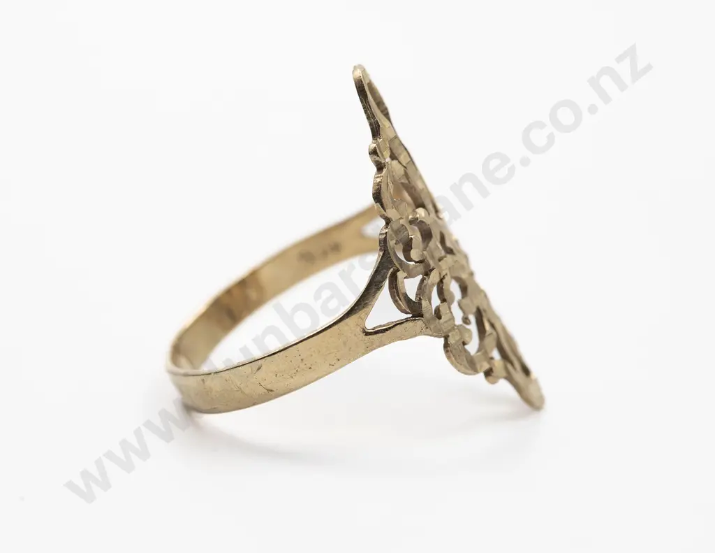 14ct Fancy Bright Cut Dress Ring Image 1++