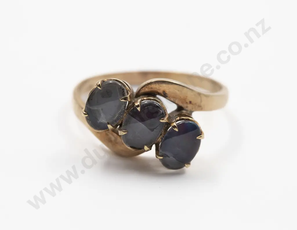 9ct Three Stone Opal Triplex Ring Image 1++