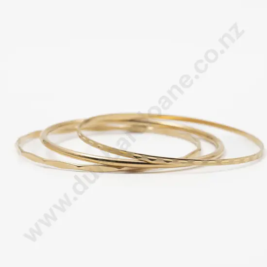 Three 9ct Bangles