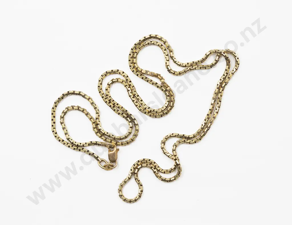 14ct Modern Faceted Trace Link Neck Chain Image 1++