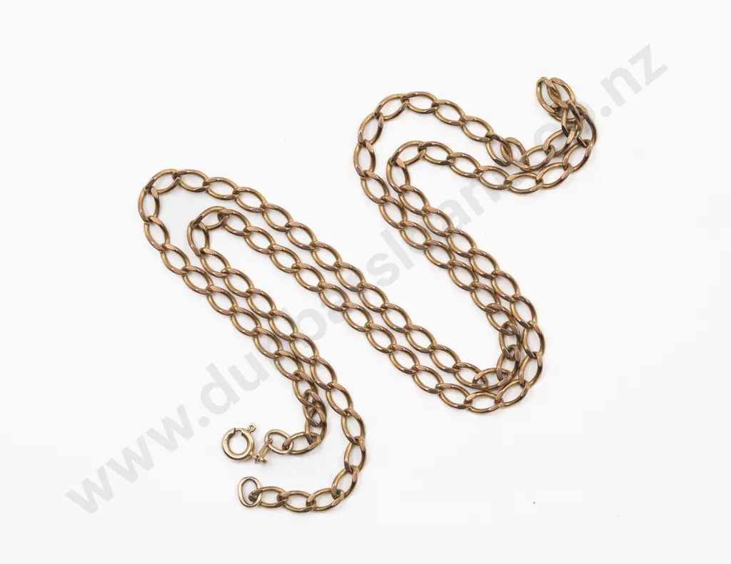 9ct Faceted Curb Link Neck Chain Image 1++
