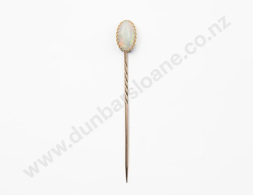 Victorian 15ct Single Milk Opal Tie Stick Pin Image 1++