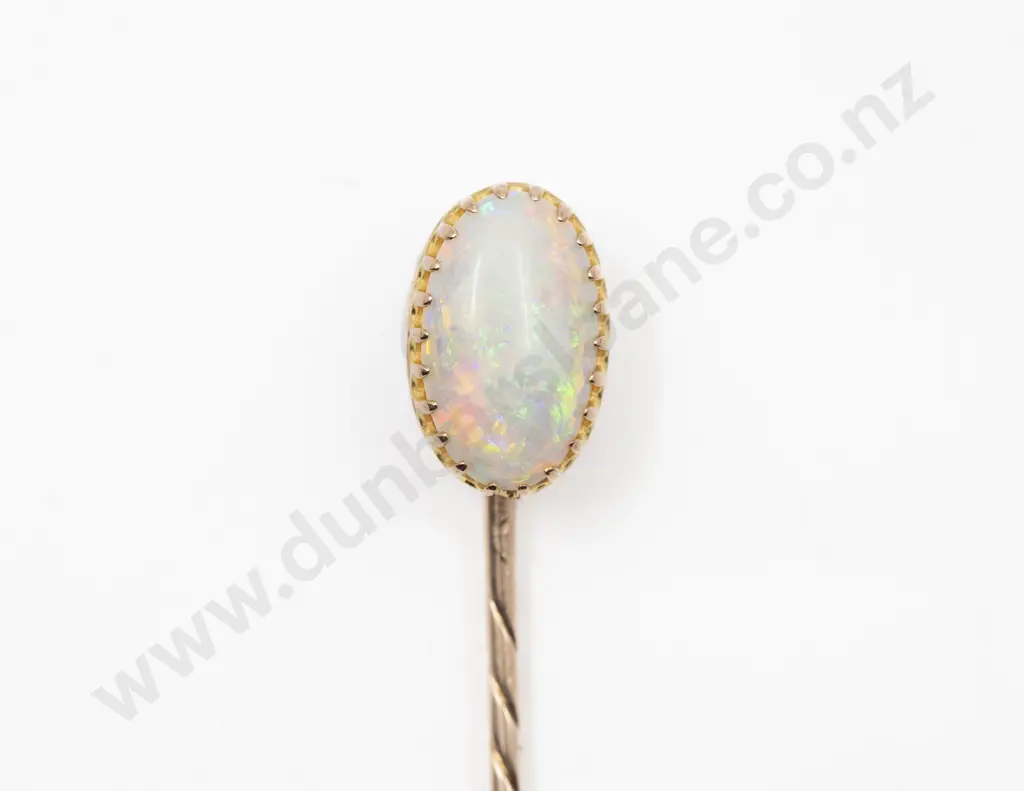 Victorian 15ct Single Milk Opal Tie Stick Pin Image 1++