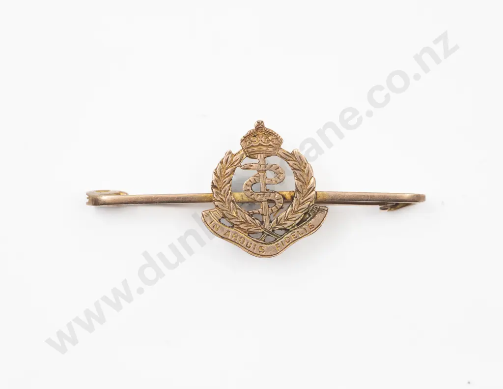 9ct Royal Army Medical Corps 'Sweet Heart' Brooch Pin Image 1++