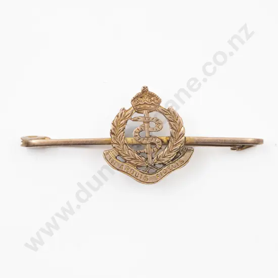9ct Royal Army Medical Corps 'Sweet Heart' Brooch Pin