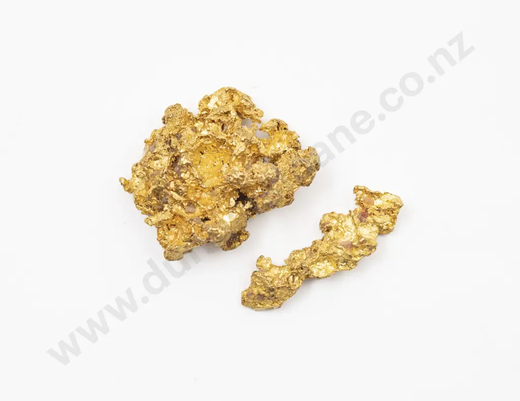 Two Alluvial Gold Natural Form Nuggets Image 1++