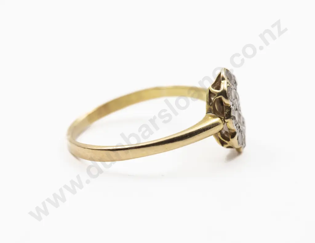 18ct Ten Stone Diamond Cluster Ring Image 1++