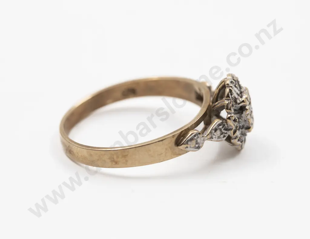 9ct Nine Stone Diamond Cluster Ring Image 1++