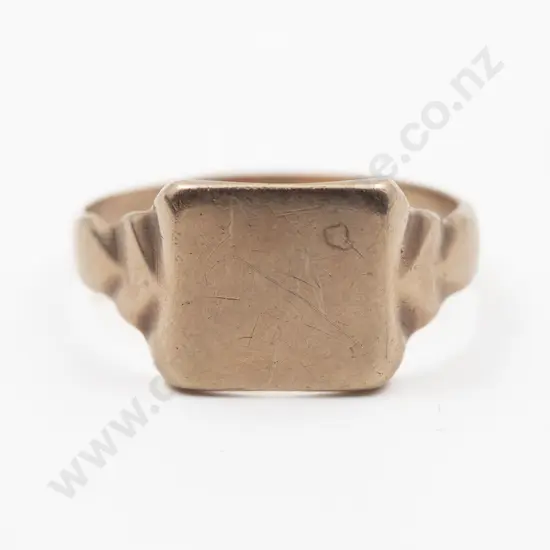 9ct Plain Signet Ring
