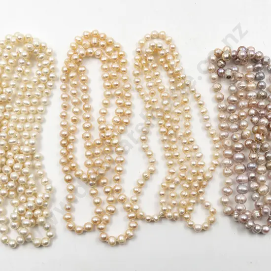 Four Freshwater Pearl Opera Length Necklaces
