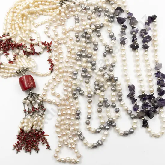 Four Freshwater Pearl Necklaces