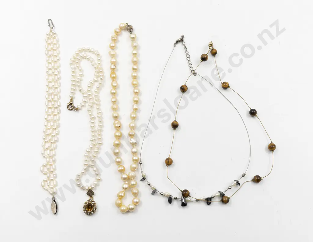 Single Strand Baroque Cultured Pearl Necklace Image 1++