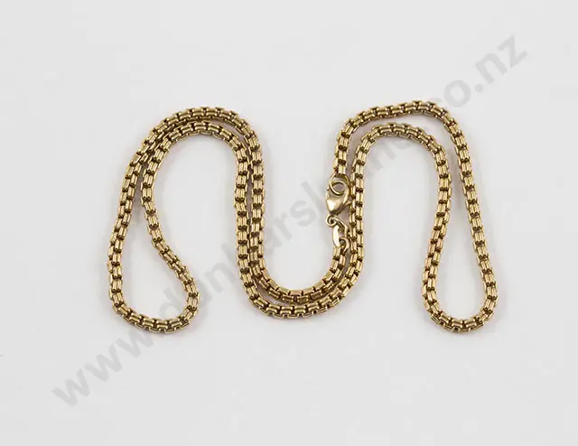 9ct Double Faceted Trace Link Neck Chain Image 1++