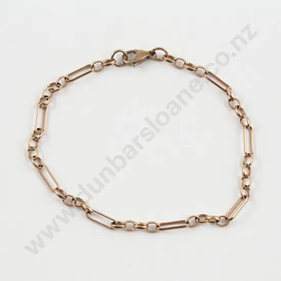 9ct Mixed Link Bracelet