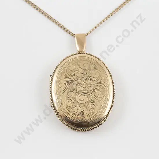 Large 9ct Oval Photo Locket