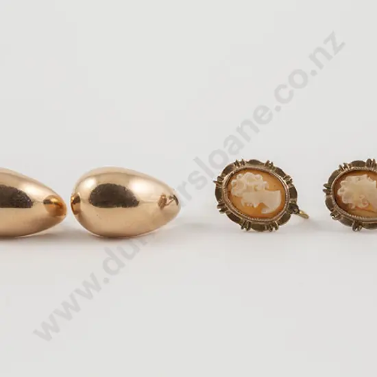 Two Pair 9ct Earrings