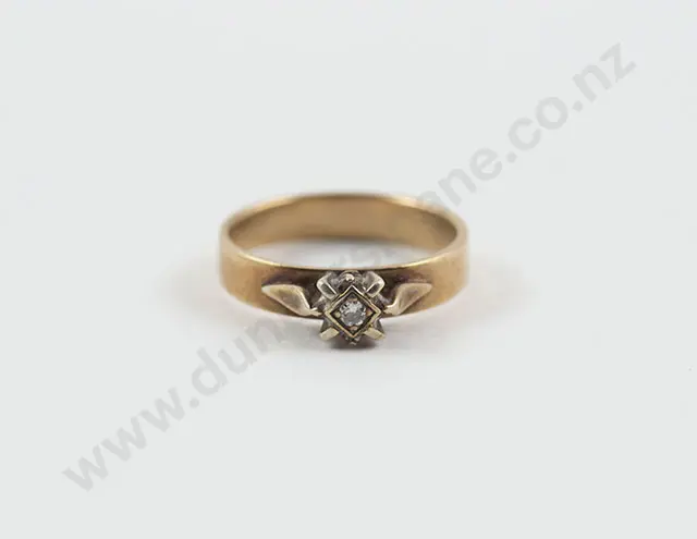 9ct Solitaire Diamond Ring Image 1++
