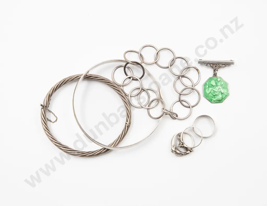 Three S/S Assorted Style Bangles Image 1++