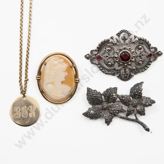 S/S Marcasite Spray Brooch