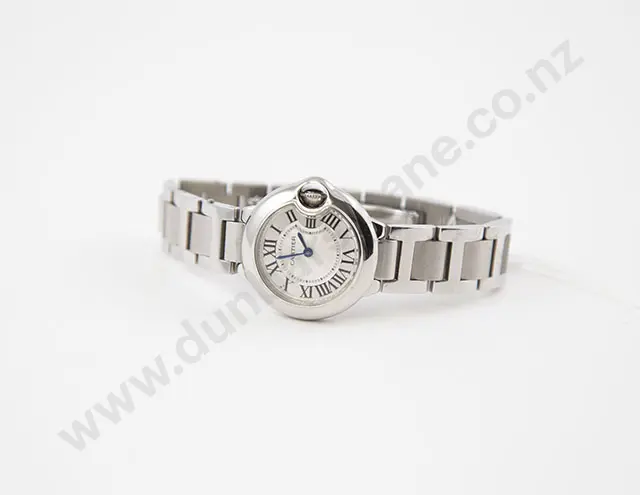 Imitation Cartier Ballon Bleu Quartz Stainless Steel Ladies Wrist Watch Image 1++