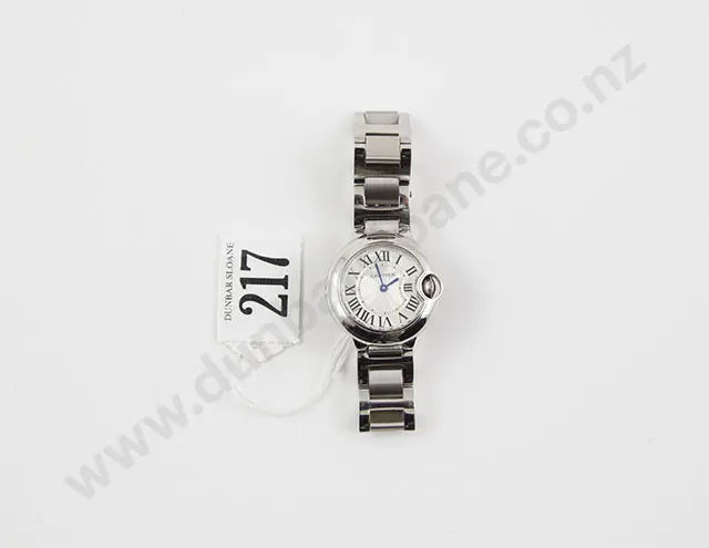 Imitation Cartier Ballon Bleu Quartz Stainless Steel Ladies Wrist Watch Image 1++