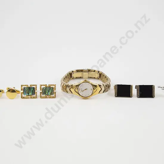 Seiko Gold Plated Stainless Steel Ladies Dress Wrist Watch