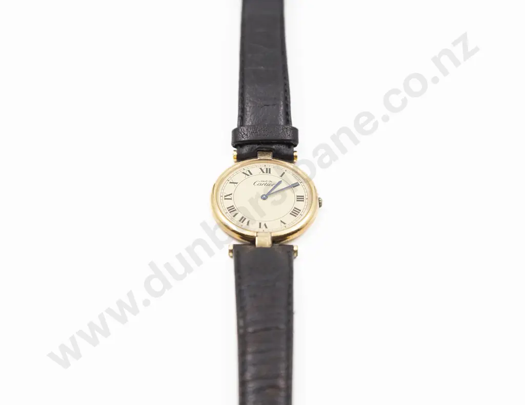 Cartier Must De Vermeil Watch Quartz Argent Plaque ORG 20M Lady Image 1++