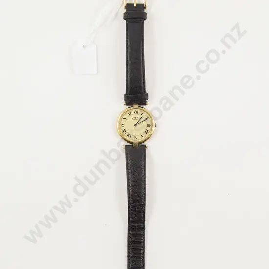 Cartier Must De Vermeil Watch Quartz Argent Plaque ORG 20M Lady