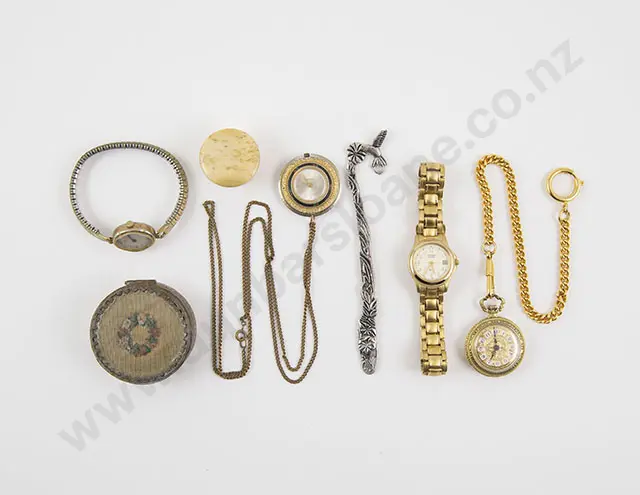 Four Various Vintage Watches and Two Trinket Pots Image 1++