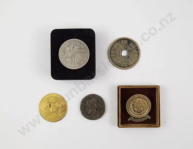 S/S Lodge Medallion Brooch and coinage Image 1++