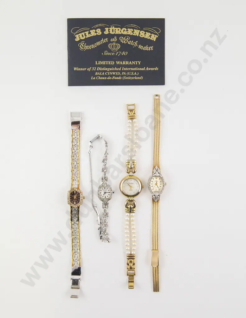 Four Vintage Ladies Dress Wrist Watches Image 1++