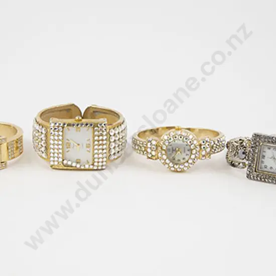 Five Various Fashion Dress Wrist Watches