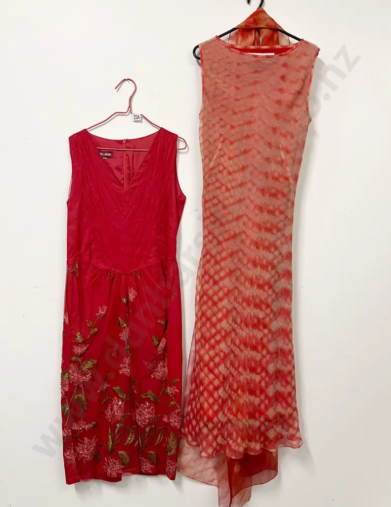 Andrea Moore Embroidered Net Cocktail Dress Image 1++