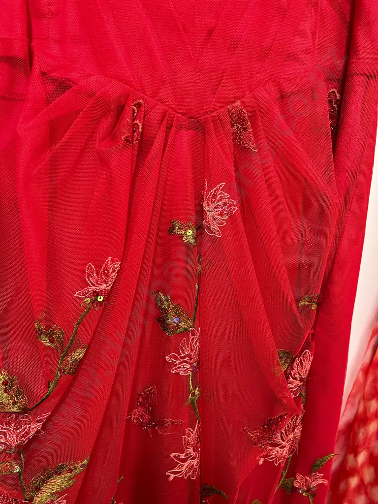 Andrea Moore Embroidered Net Cocktail Dress Image 1++