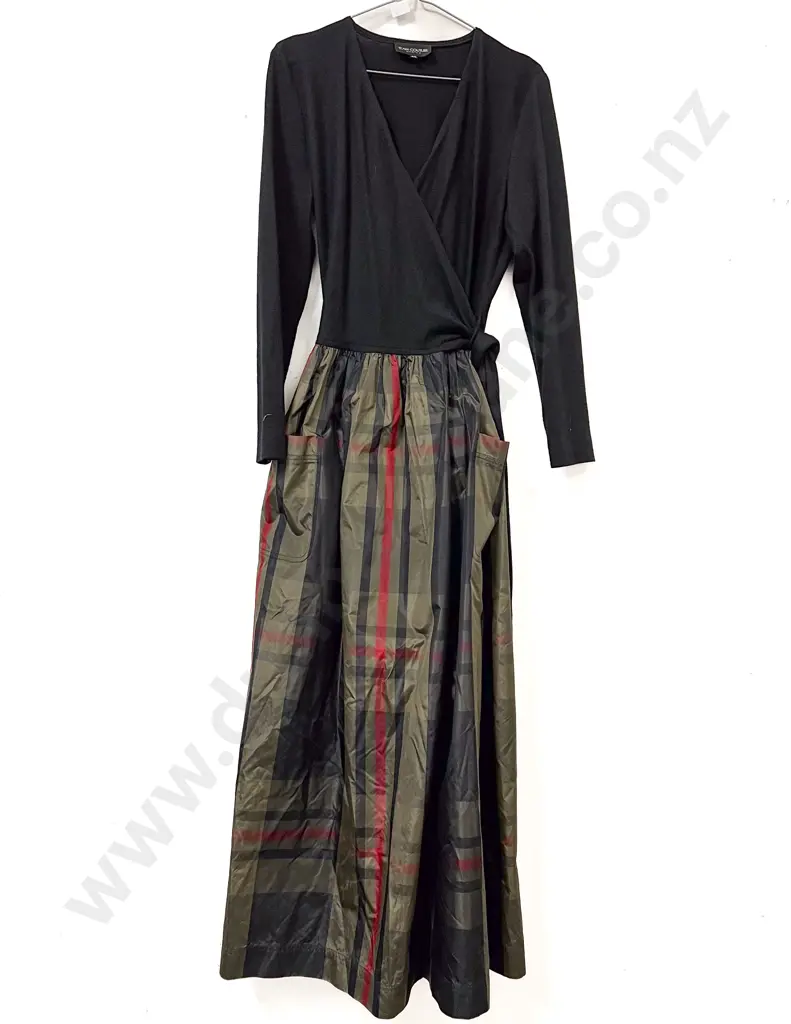 Team Couture Munich Silk and Jersey Knit Wrap Around Gown Image 1++