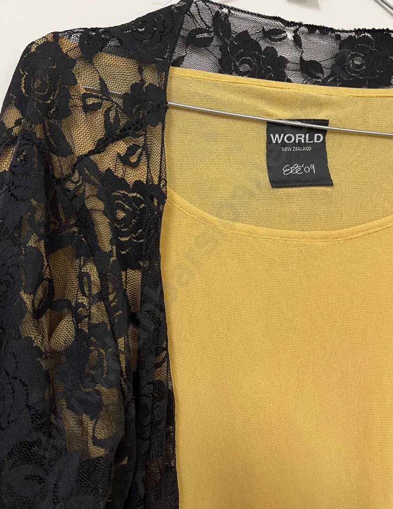 World Scoop Neck Nylon Top Image 1++