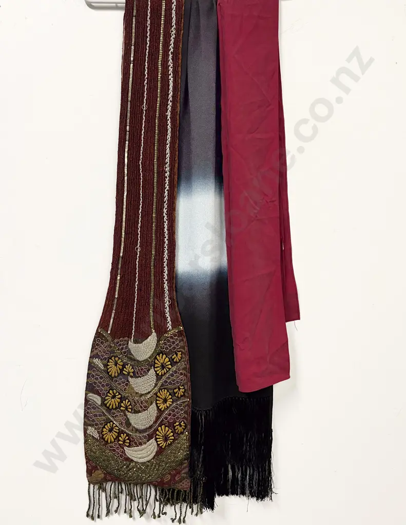 Indian Wool Embroidered Fancy Neck Scarf and two other Image 1++
