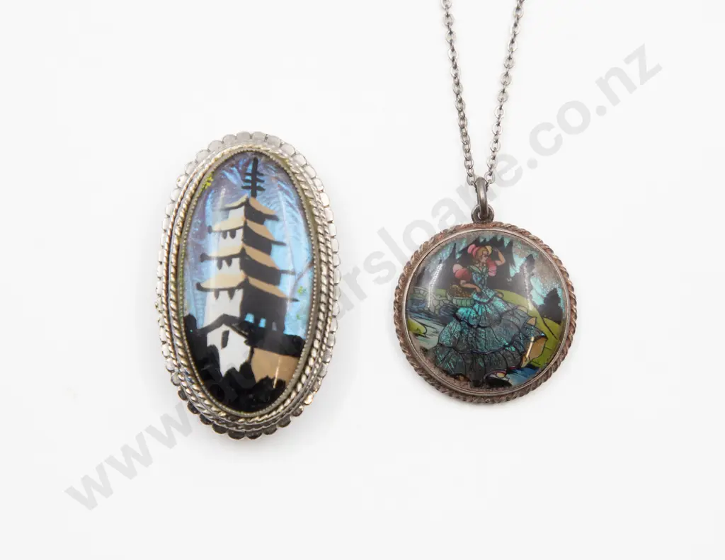 S/S Butterfly Wing Pendant and Other Brooch Image 1++