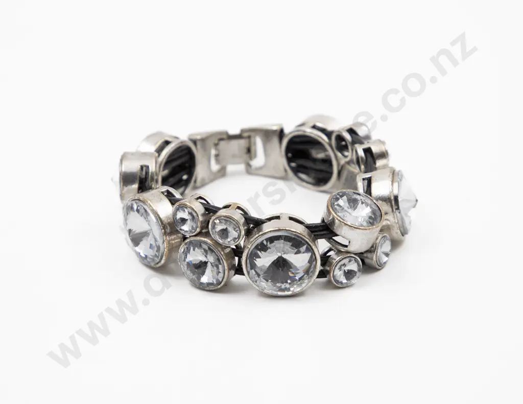 Original Boxed Stilen White Metal and Crystal Fashion Bracelet Image 1++