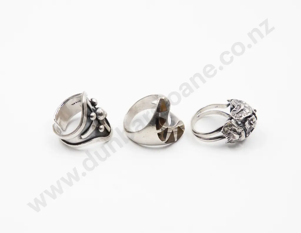 Three S/S Crafted Dress Rings Image 1++