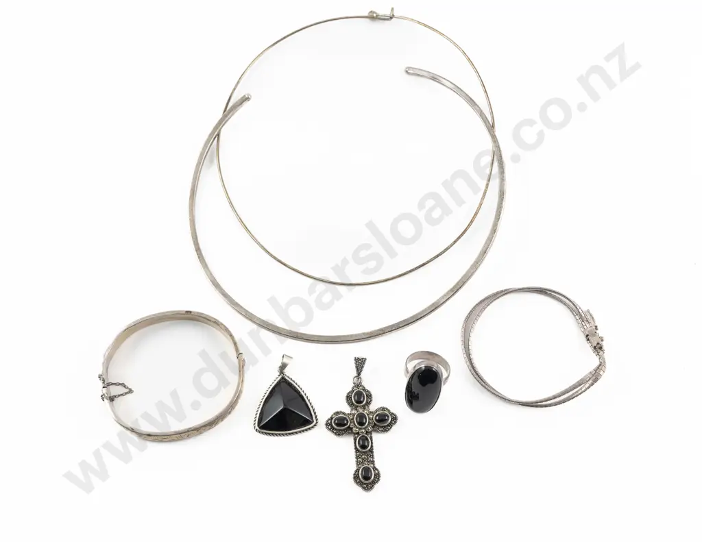 Two .925 Silver Neck Chokers Image 1++