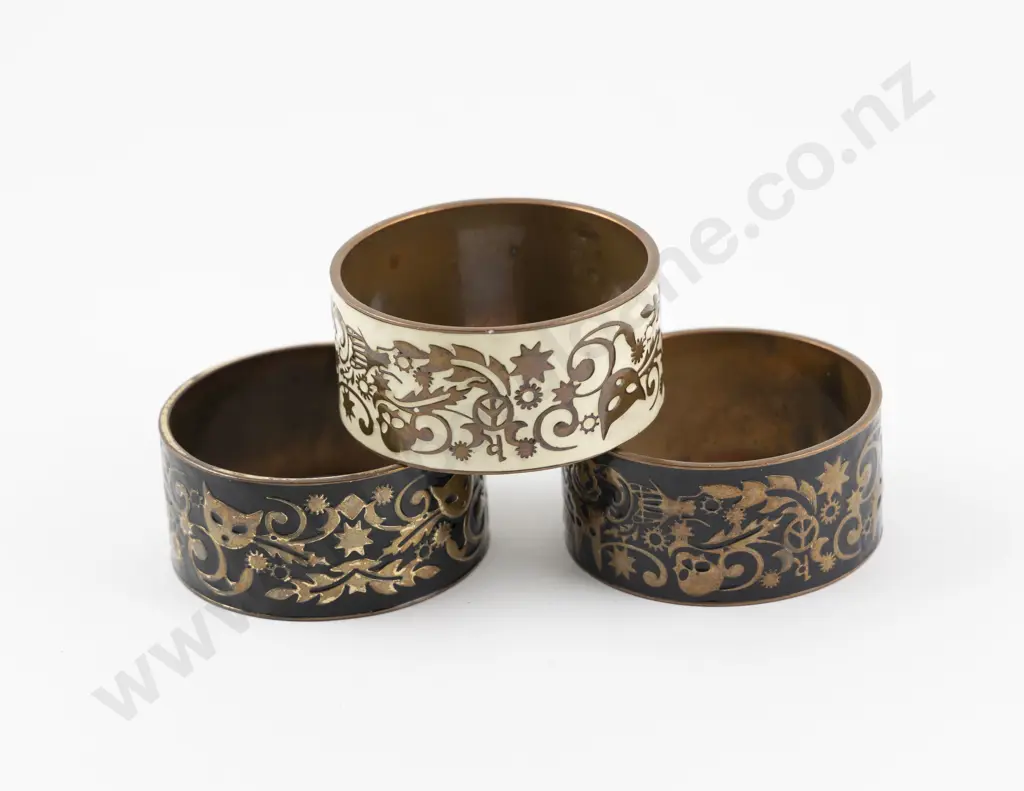 Three Karen Walker Enamel Bangles Image 1++