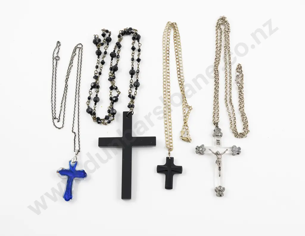 Four Assorted Cross Pendants Image 1++
