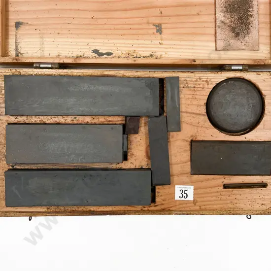 Fitted Wooden Case of Sharpening Stones