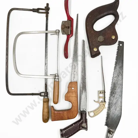 Box with Various Saws & No. 51 Spoke Shave