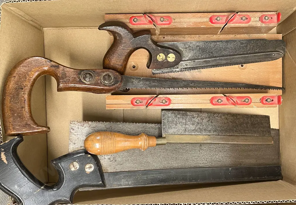 Box with Four Various Saws Image 1++