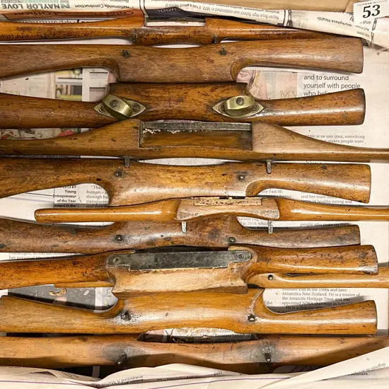 Box of Vintage Wooden Spoke Shaves
