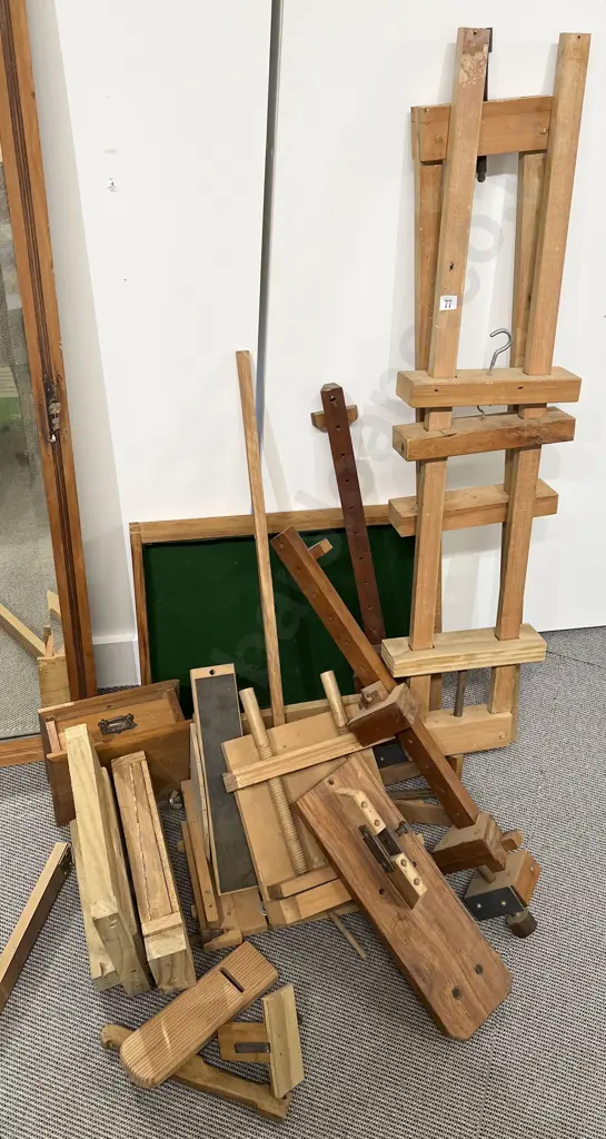 Assortment of Handmade Wooden Clamps Image 1++