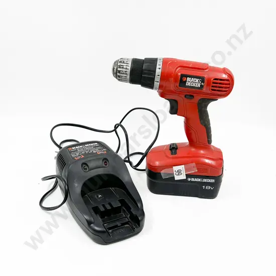 Black & Decker 18V Cordless Drill & Charger